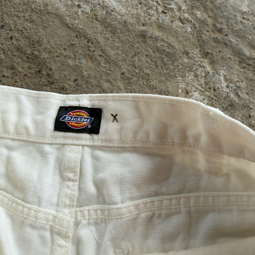 DICKIES CARPENTER SHORTS WHITE PAINTER STYLE BAGGY MENS 30 SUMMER LOOSE - Picture 5 of 7